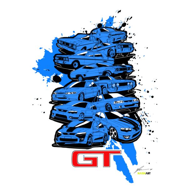 SHIRT PRINT BLUE ON LIGHT Thumbnail